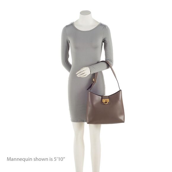 Salvatore Ferragamo Leather Gancio Trifolio Large Shoulder Bag - Picture 5 of 15